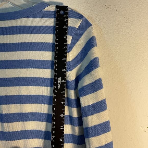 Pendleton ladies sweater cardigan small blue white nautical academia casual day - Picture 8 of 11